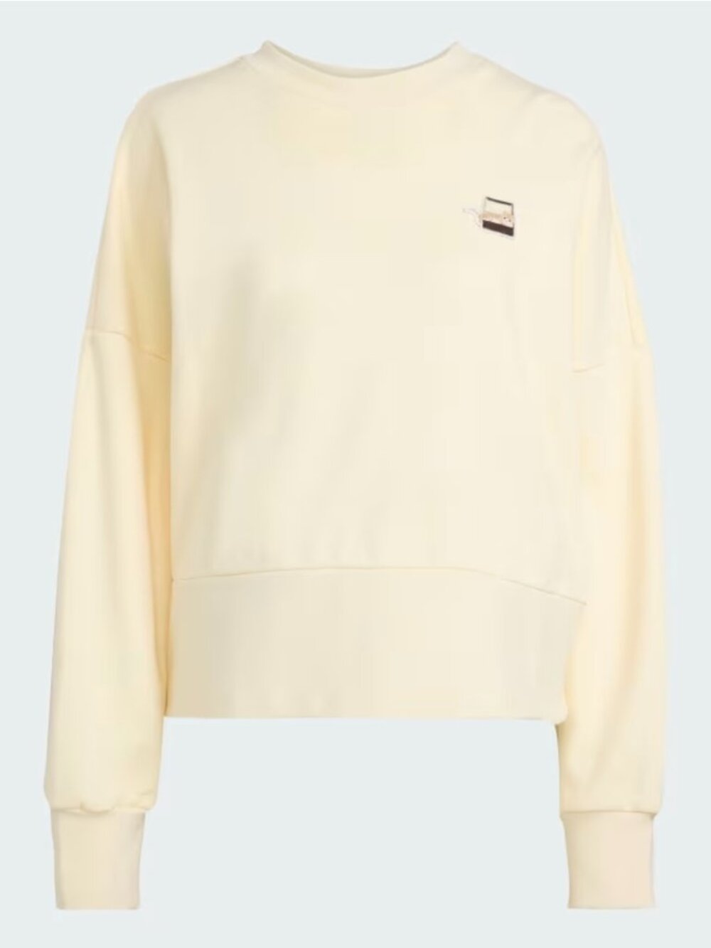 adidas Cat Patch Graphic Sweatshirt - Cream White - Women's Size M - JV6096